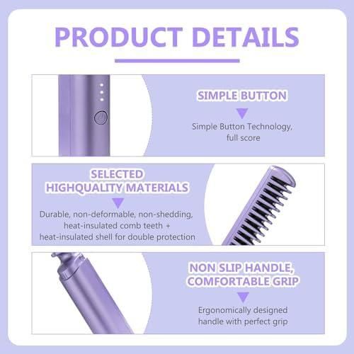 Hair Straightener Rechargeable Comb